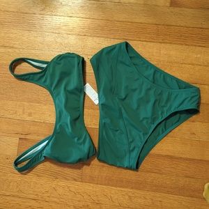 Brand new medium cup she green high waisted bikini!